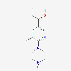 1-(5-Methyl-6-(piperazin-1-yl)pyridin-3-yl)propan-1-ol