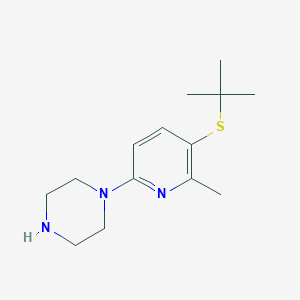 1-(5-(tert-Butylthio)-6-methylpyridin-2-yl)piperazine