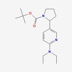 molecular formula C18H29N3O2 B11803511 tert-Butyl 2-(6-(diethylamino)pyridin-3-yl)pyrrolidine-1-carboxylate 