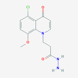 3-(5-Chloro-8-methoxy-4-oxoquinolin-1(4H)-yl)propanehydrazide