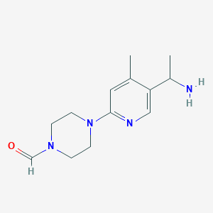 4-(5-(1-Aminoethyl)-4-methylpyridin-2-yl)piperazine-1-carbaldehyde