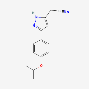 2-(5-(4-Isopropoxyphenyl)-1H-pyrazol-3-yl)acetonitrile