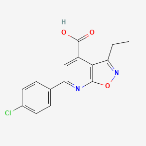 6-(4-Chlorophenyl)-3-ethylisoxazolo[5,4-b]pyridine-4-carboxylic acid