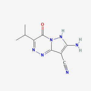 7-Amino-3-isopropyl-4-oxo-1,4-dihydropyrazolo[5,1-c][1,2,4]triazine-8-carbonitrile