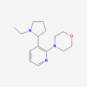 molecular formula C15H23N3O B11803845 4-(3-(1-Ethylpyrrolidin-2-yl)pyridin-2-yl)morpholine 