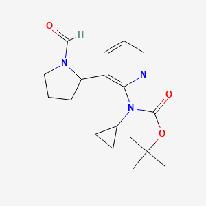 tert-Butyl cyclopropyl(3-(1-formylpyrrolidin-2-yl)pyridin-2-yl)carbamate