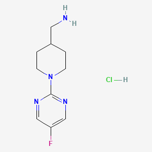 (1-(5-Fluoropyrimidin-2-yl)piperidin-4-yl)methanamine hydrochloride