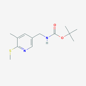 tert-Butyl ((5-methyl-6-(methylthio)pyridin-3-yl)methyl)carbamate