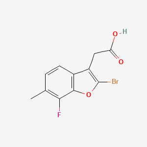 2-(2-Bromo-7-fluoro-6-methylbenzofuran-3-yl)acetic acid