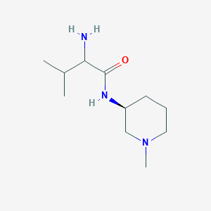 molecular formula C11H23N3O B11803953 2-amino-3-methyl-N-[(3S)-1-methylpiperidin-3-yl]butanamide 