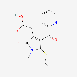 2-(5-(Ethylthio)-1-methyl-2-oxo-4-picolinoyl-2,5-dihydro-1H-pyrrol-3-yl)acetic acid