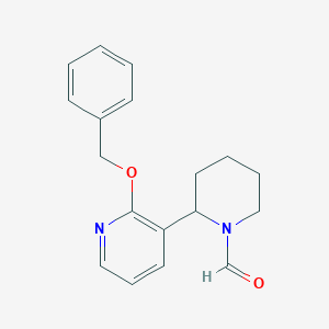 molecular formula C18H20N2O2 B11804004 2-(2-(Benzyloxy)pyridin-3-yl)piperidine-1-carbaldehyde 