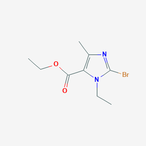 molecular formula C9H13BrN2O2 B11804016 Ethyl 2-bromo-1-ethyl-4-methyl-1H-imidazole-5-carboxylate 