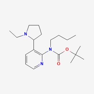 molecular formula C20H33N3O2 B11804020 tert-Butyl butyl(3-(1-ethylpyrrolidin-2-yl)pyridin-2-yl)carbamate 