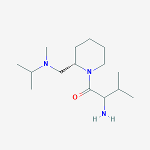 2-amino-3-methyl-1-[(2S)-2-[[methyl(propan-2-yl)amino]methyl]piperidin-1-yl]butan-1-one