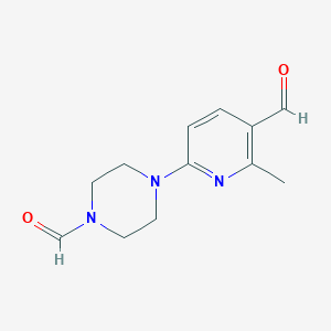 4-(5-Formyl-6-methylpyridin-2-yl)piperazine-1-carbaldehyde