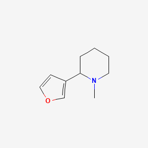 molecular formula C10H15NO B11804065 2-(Furan-3-yl)-1-methylpiperidine 