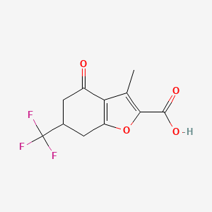 3-Methyl-4-oxo-6-(trifluoromethyl)-4,5,6,7-tetrahydrobenzofuran-2-carboxylic acid