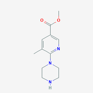 Methyl 5-methyl-6-(piperazin-1-yl)nicotinate