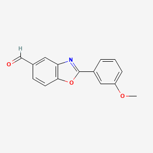 molecular formula C15H11NO3 B11804351 2-(3-Methoxyphenyl)benzo[d]oxazole-5-carbaldehyde 