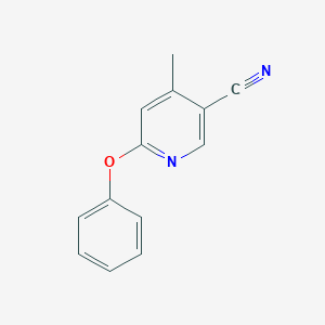 molecular formula C13H10N2O B11804371 4-Methyl-6-phenoxynicotinonitrile 