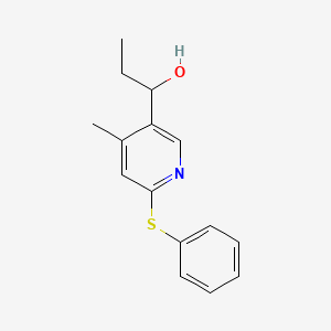 1-(4-Methyl-6-(phenylthio)pyridin-3-yl)propan-1-ol