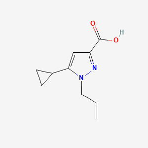 molecular formula C10H12N2O2 B11804523 1-Allyl-5-cyclopropyl-1H-pyrazole-3-carboxylic acid 