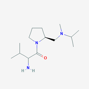 2-amino-3-methyl-1-[(2S)-2-[[methyl(propan-2-yl)amino]methyl]pyrrolidin-1-yl]butan-1-one