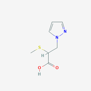 2-(Methylthio)-3-(1H-pyrazol-1-yl)propanoic acid