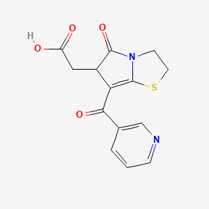 2-(7-Nicotinoyl-5-oxo-2,3,5,6-tetrahydropyrrolo[2,1-b]thiazol-6-yl)acetic acid