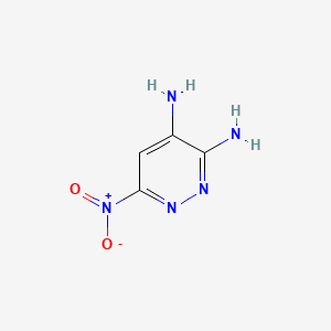 molecular formula C4H5N5O2 B1180475 6-Nitro-3,4-pyridazinediamine 