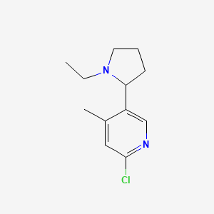 2-Chloro-5-(1-ethylpyrrolidin-2-yl)-4-methylpyridine