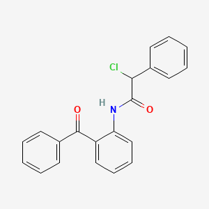 molecular formula C21H16ClNO2 B1180486 N-(2-benzoylphenyl)-2-chloro-2-phenylacetamide 