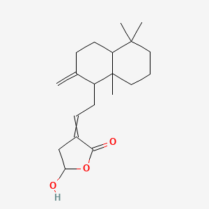 molecular formula C20H30O3 B1180488 3-[2-(5,5,8a-trimethyl-2-methylidene-3,4,4a,6,7,8-hexahydro-1H-naphthalen-1-yl)ethylidene]-5-hydroxyoxolan-2-one CAS No. 119188-37-3