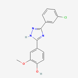 4-(3-(3-Chlorophenyl)-1H-1,2,4-triazol-5-yl)-2-methoxyphenol