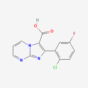 2-(2-Chloro-5-fluorophenyl)imidazo[1,2-A]pyrimidine-3-carboxylic acid