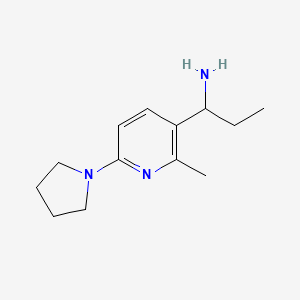 1-(2-Methyl-6-(pyrrolidin-1-yl)pyridin-3-yl)propan-1-amine