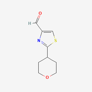 2-(Tetrahydro-2H-pyran-4-yl)thiazole-4-carbaldehyde