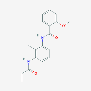 molecular formula C18H20N2O3 B1180531 2-methoxy-N-[2-methyl-3-(propionylamino)phenyl]benzamide 