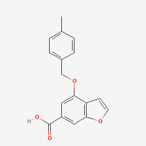 4-((4-Methylbenzyl)oxy)benzofuran-6-carboxylicacid