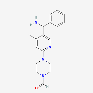 4-(5-(Amino(phenyl)methyl)-4-methylpyridin-2-yl)piperazine-1-carbaldehyde