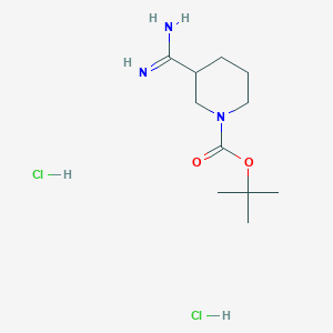 tert-Butyl 3-carbamimidoylpiperidine-1-carboxylate dihydrochloride