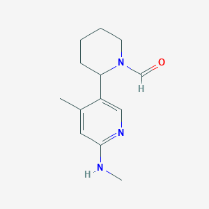 2-(4-Methyl-6-(methylamino)pyridin-3-yl)piperidine-1-carbaldehyde