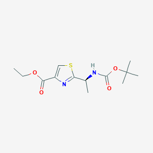 (S)-Ethyl2-(1-((tert-butoxycarbonyl)amino)ethyl)thiazole-4-carboxylate