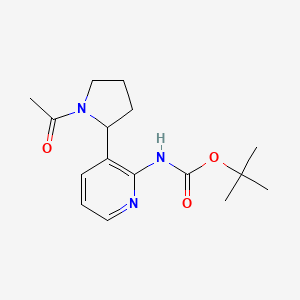 tert-Butyl (3-(1-acetylpyrrolidin-2-yl)pyridin-2-yl)carbamate