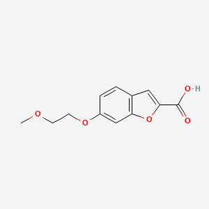 molecular formula C12H12O5 B11805772 6-(2-Methoxyethoxy)benzofuran-2-carboxylicacid 