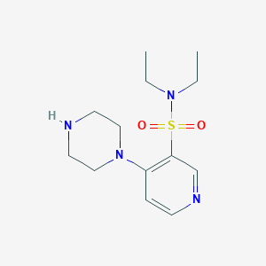 molecular formula C13H22N4O2S B11805784 N,N-Diethyl-4-(piperazin-1-yl)pyridine-3-sulfonamide 