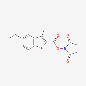 2,5-Dioxopyrrolidin-1-yl 5-ethyl-3-methylbenzofuran-2-carboxylate