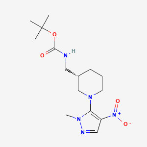 (S)-tert-Butyl ((1-(1-methyl-4-nitro-1H-pyrazol-5-yl)piperidin-3-yl)methyl)carbamate