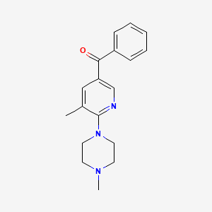 (5-Methyl-6-(4-methylpiperazin-1-yl)pyridin-3-yl)(phenyl)methanone